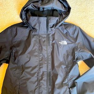 North Face black windbreaker jacket